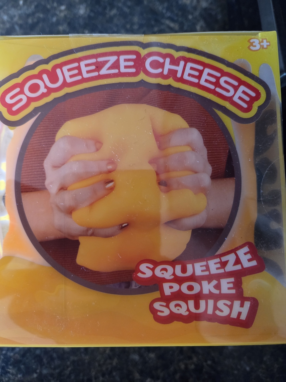 Squeeze Cheese Sensory Squishy Toy - Yellow